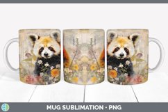 GorgeousDecoupage Red Pandas Mug Wrap design.