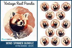 Vintage Red Panda Wind Spinner,Decoupage Red Pandas Wind Spinner,Wind Spinner Love,Red Panda Wind Spinner, Vintage Red Panda Spinner, Decoupage Red Pandas Spinner, Red Panda Spinner,, Wind Spinner, Sublimation Vintage Red Panda, Sublimation Wind Spinner,