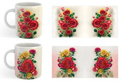 Vintage Red Rose Mug sublimation design Product Image 4