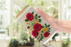 Glass Can Wraps Vintage Red Rose Product Image 6