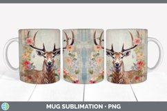 GorgeousDecoupage Reindeer Mug Wrap design.