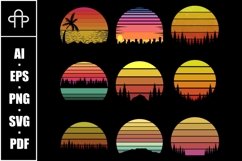 Vintage retro background set collection Product Image 1