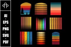 Vintage retro background set collection Product Image 1