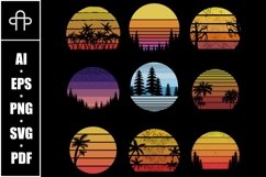 Vintage retro background set collection Product Image 1