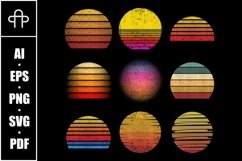 Vintage retro background set collection Product Image 1