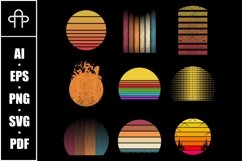 Vintage retro background set collection Product Image 1