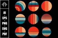 Vintage retro background set collection Product Image 1