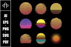 Vintage retro background set collection Product Image 1