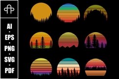 Vintage retro background set collection Product Image 1