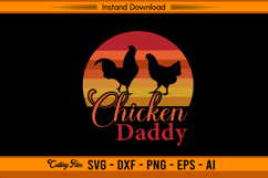 Vintage Retro Chicken Daddy Farm Life SVG Product Image 1