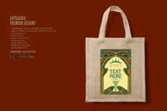 Vintage retro frame label flourish art nouveau ornament SVG Product Image 1