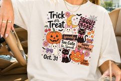 Vintage Retro Halloween Doodle PNG- Trick or Treat Product Image 2