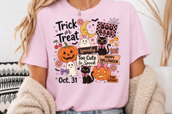 Vintage Retro Halloween Doodle PNG- Trick or Treat Product Image 4
