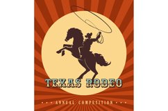 Vintage rodeo poster illustration Product Image 1