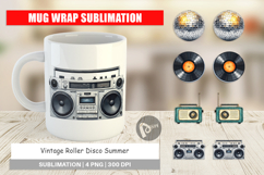 Vintage Roller Disco Summer Mug Wrap Product Image 1
