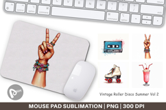 Vintage Roller Disco Summer Mouse Pad Product Image 1