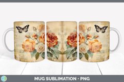 GorgeousDecoupage Roses Mug Wrap design.