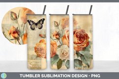 Bundle of six Decoupage Roses Tumbler designs.