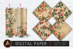 Vintage Roses Digital Paper Product Image 1