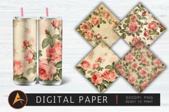 Vintage Roses Digital Paper Product Image 1
