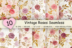 seamless antique pink roses, vintage gold accent florals, antique floral seamless pattern, pink gold rose design, seamless vintage floral roses, antique pink gold accents, vintage rose seamless pattern, gold accent floral design, seamless antique pink flo