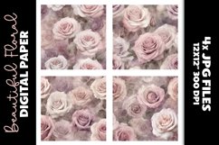 Vintage Roses Floral Paper Backgrounds Product Image 1