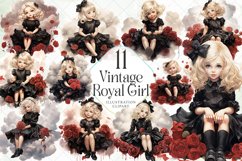 Vintage Royal Blonde Girl In Black Sublimation Bundle Product Image 1