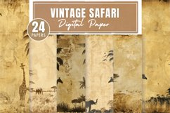 Vintage Safari Digital Paper Bundle Product Image 1