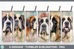 Bundle of six Decoupage Saint Bernards Tumbler designs.
