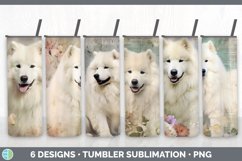 Bundle of six Decoupage Samoyed Tumbler designs.