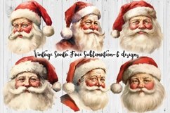 Vintage Santa Face PNG, Santa Claus Sublimation PNG Product Image 1