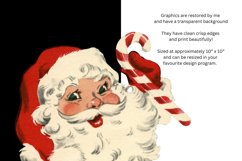 Vintage Santa Christmas Clipart | Retro Santa Png 