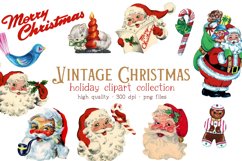 Vintage Santa Christmas Clipart | Retro Santa Png 