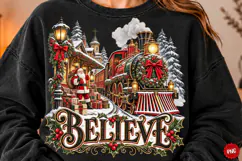 Vintage Santa Christmas PNG Product Image 1