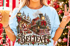 Vintage Santa Christmas PNG Product Image 2