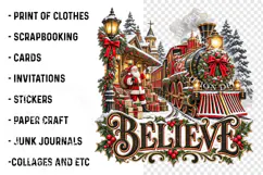 Vintage Santa Christmas PNG Product Image 3