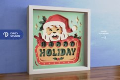 Vintage Santa Claus 3D Layered Paper Cut Happy - Holiday 3D Product Image 2