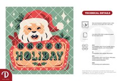 Vintage Santa Claus 3D Layered Paper Cut Happy - Holiday 3D Product Image 4