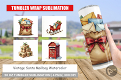 Vintage Santa&#039;s Mailbag Tumbler Product Image 1