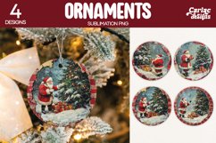 Vintage Santa Ornaments