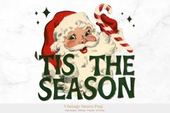Vintage Santa Png Christmas Sublimation Retro Santa Png