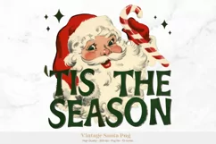 Vintage Santa Png Christmas Sublimation Retro Santa Png