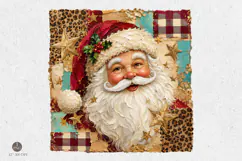 Vintage Santa Png,Retro Christmas Portrait Sublimation Desig Product Image 1