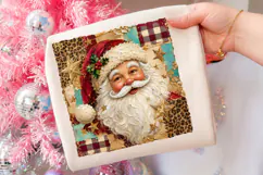 Vintage Santa Png,Retro Christmas Portrait Sublimation Desig Product Image 3