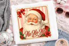 Vintage Santa Postage Stamp PNG, Retro Ho Ho Ho Art Product Image 1