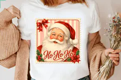 Vintage Santa Postage Stamp PNG, Retro Ho Ho Ho Art Product Image 2