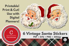 Digital Vintage Santa Stickers PNG, SVG &amp; PDF Product Image 6