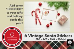 Digital Vintage Santa Stickers PNG, SVG &amp; PDF Product Image 4