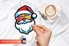 Vintage Santa Sticker, Printable Cute Christmas Sticker Product Image 1