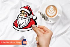 Vintage Santa Sticker, Printable Cute Christmas Sticker Product Image 1